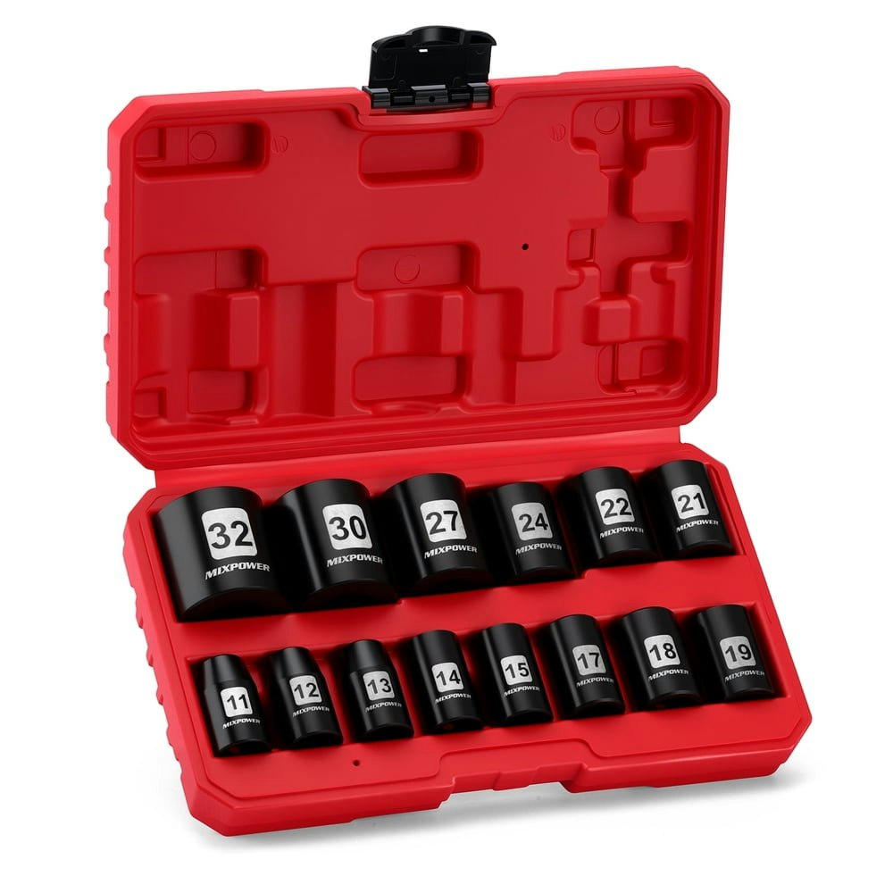 Mixpower 14-Piece 1/2" Drive Metric Shallow Impact Socket Set: $20.67 Mixpower 14-Piece 1/2" Drive Metric Shallow Impact Socket Set: $20.67
