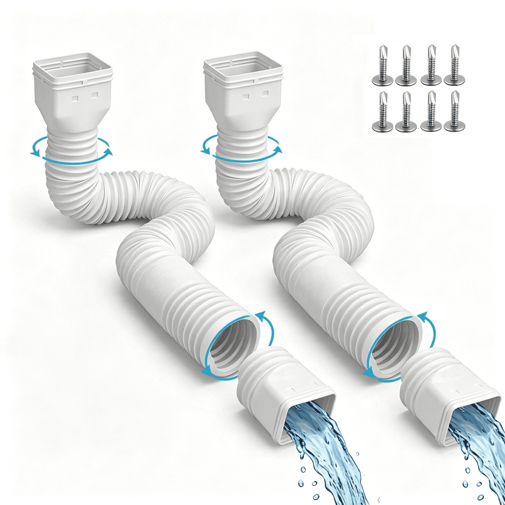 Flexible Rain Gutter Downspout Extension 2-Pack: $18.69 Flexible Rain Gutter Downspout Extension 2-Pack: $18.69