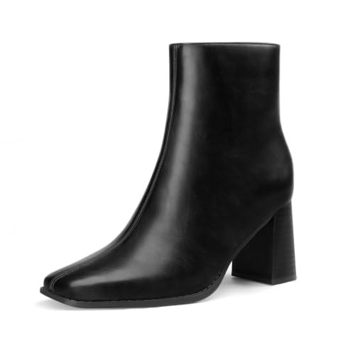 Athlefit Women's Square Toe Chunky Heel Ankle Boots: $37.99 Athlefit Women's Square Toe Chunky Heel Ankle Boots: $37.99