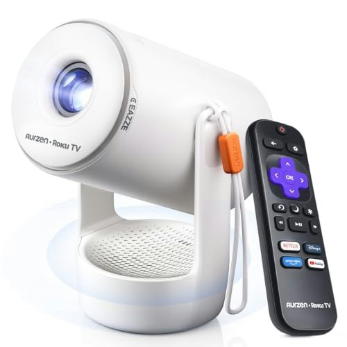 Aurzen E1R Roku Smart Portable Projector: $89.98 Aurzen E1R Roku Smart Portable Projector: $89.98
