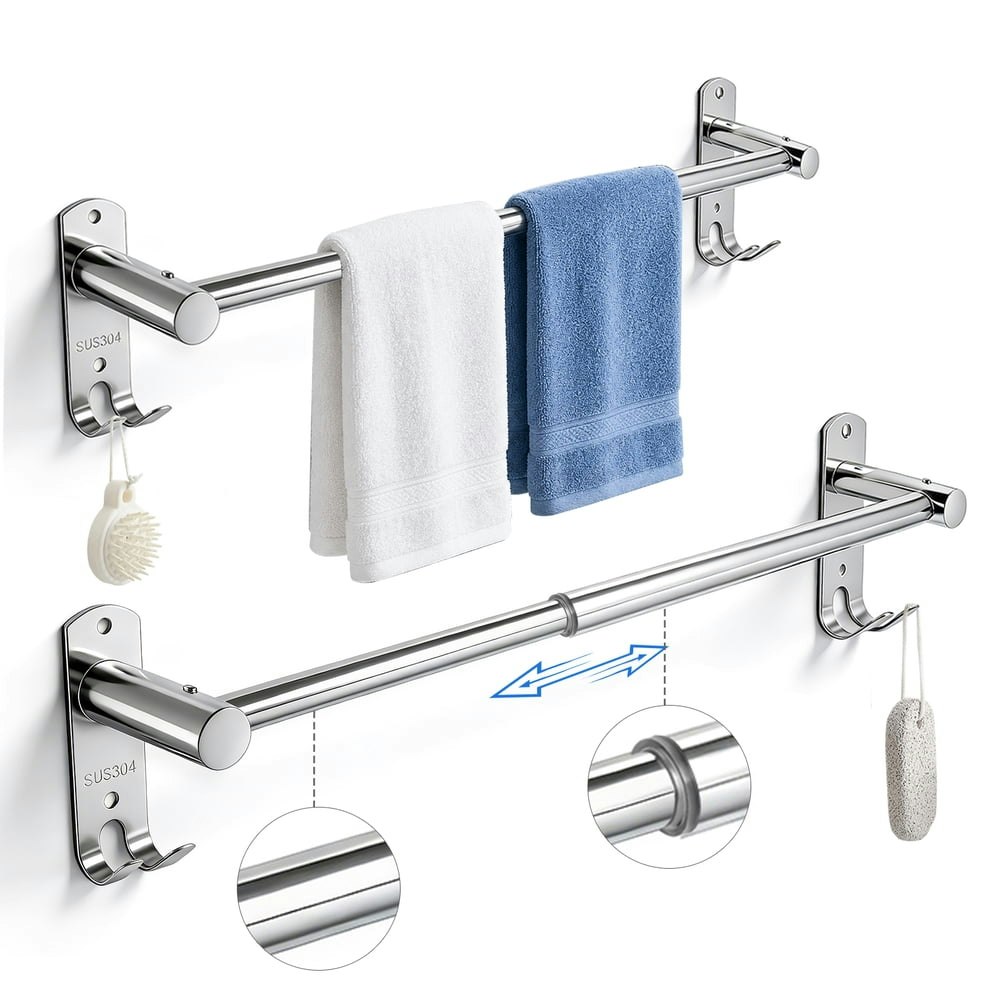 Rosyney 15.9 to 28.6-inch Retractable Stainless Steel Towel Rack: $12.59 Rosyney 15.9 to 28.6-inch Retractable Stainless Steel Towel Rack: $12.59