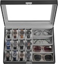 Songmics 16-Slot Watch & Sunglasses Box w/ Glass Lid for $18 + free shipping w/ Prime