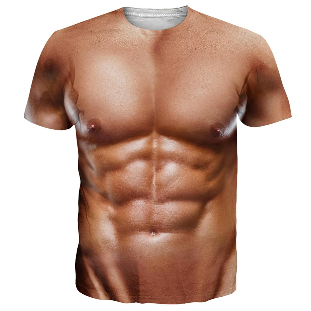 Goodstoworld Men's Hawaiian Fake Muscle Graphic Shirt: $13