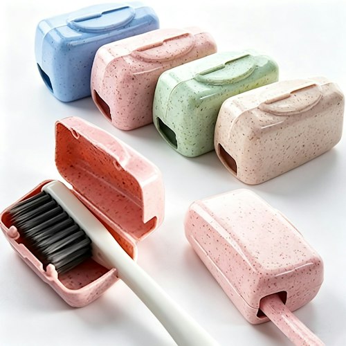 Toothbrush Head Cover 4-Pack: 63 cents + free shipping w/ $25
