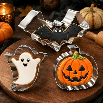 Halloween Cookie Cutter 3-Piece Set: 75 cents + free shipping w/ $25