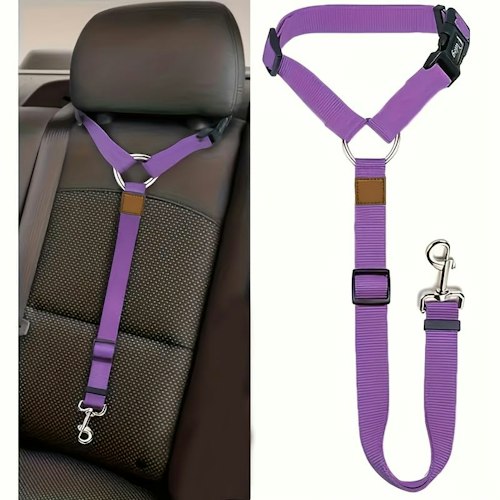 Dog Car Seat Belt w/ Headrest Restraint: 69 cents + free shipping w/ $25
