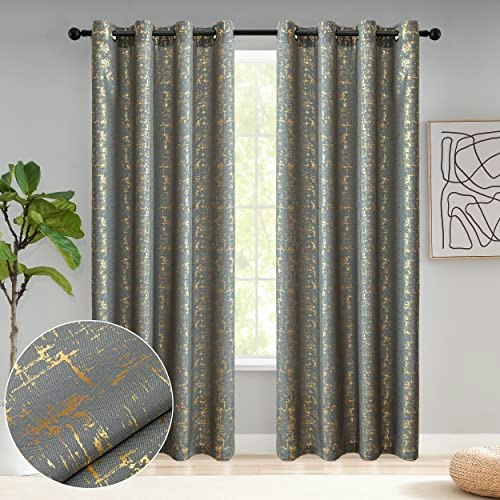 Taisier Home Geometric Print Linen Textured Curtains 2-Panel Set: $24.99