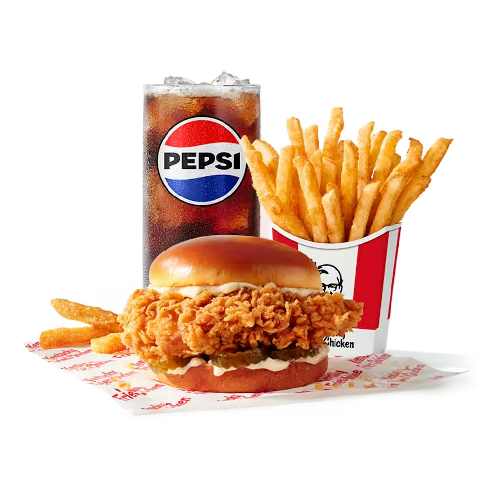 KFC Spicy Chicken Zinger Sandwich Combo: Buy one get one free