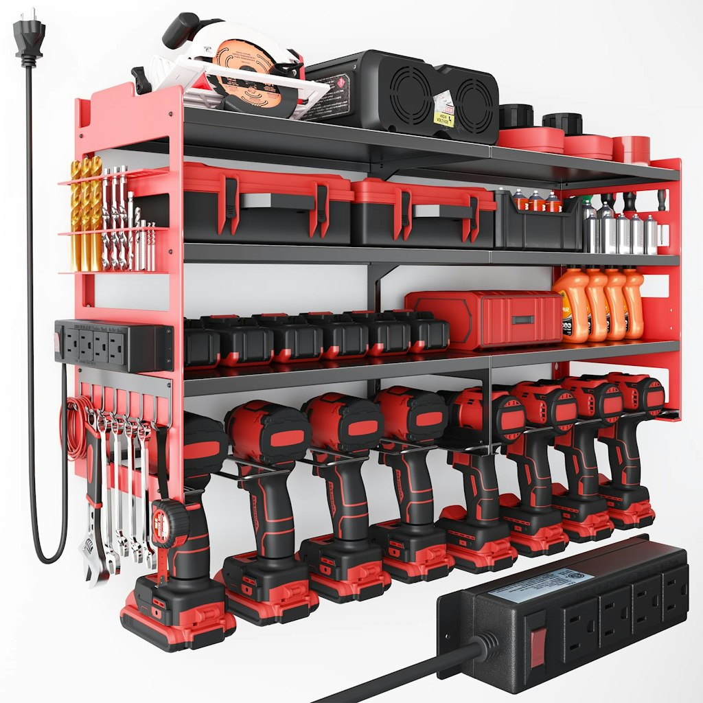 Olixis Wall Mount Power Tool Organizer w/ Charging Station: $31