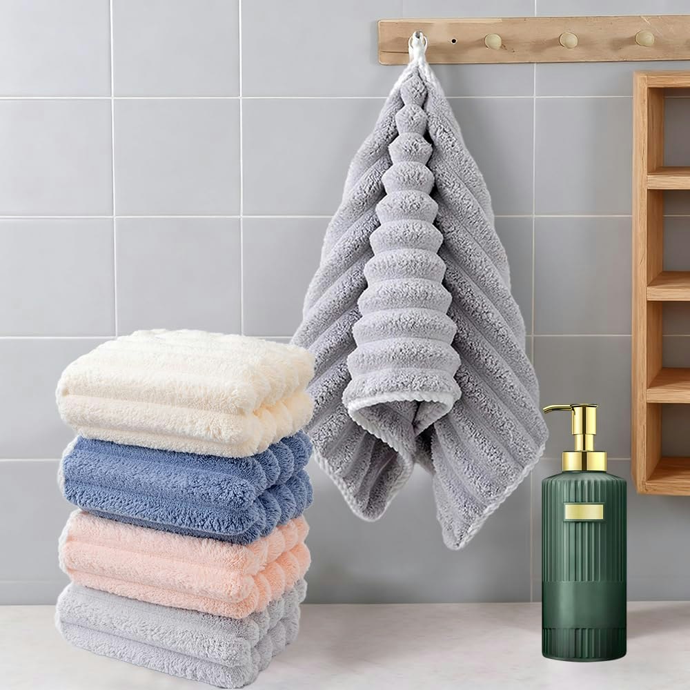 Soft Coral Velvet Hand Towel: 67 cents