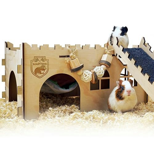 SoulThink Guinea Pig Castle Hideout with Hammock and Ramp: $27.98 SoulThink Guinea Pig Castle Hideout with Hammock and Ramp: $27.98