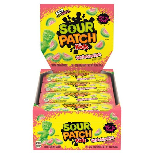 Sour Patch Kids Watermelon Soft & Chewy Candy, 2 oz., 24-Count for $21 + $3.00 shipping