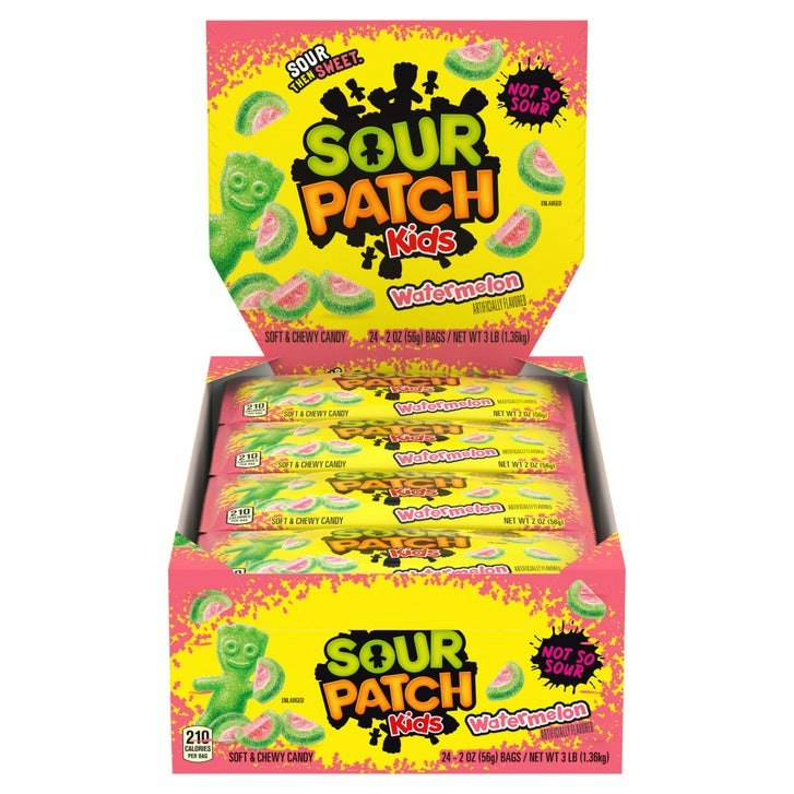 Sour Patch Kids Watermelon Soft & Chewy Candy, 2 oz., 24-Count: $21