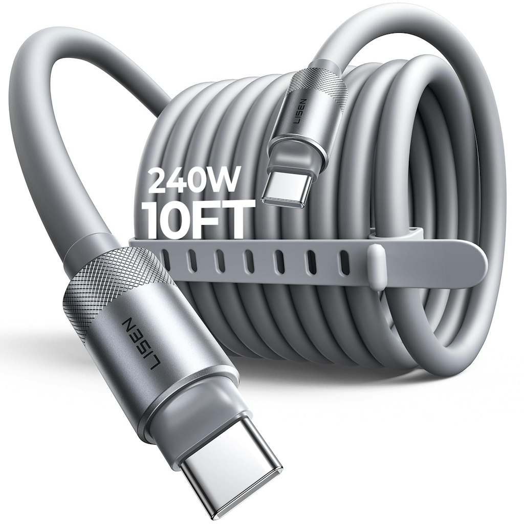 Lisen 240W 10-Foot USB-C to USB-C Charging Cable: $9.99 Lisen 240W 10-Foot USB-C to USB-C Charging Cable: $9.99