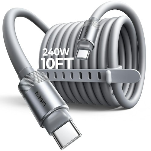 Lisen 240W 10-Foot USB-C to USB-C Charging Cable for $10 + free shipping w/ Prime