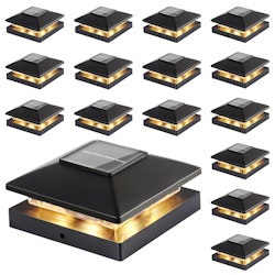 Solar Post Cap Lights 16-Pack for $50 + free shipping