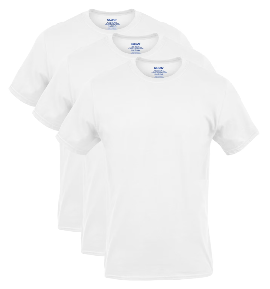 Gildan Men's Cotton Stretch Crewneck Undershirt 3-Pack (S or M only): $5.67 Gildan Men's Cotton Stretch Crewneck Undershirt 3-Pack (S or M only): $5.67