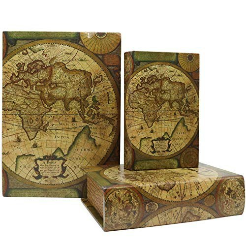 Jolitac World Map Decorative Book Boxes 3-Pack: $29.99 Jolitac World Map Decorative Book Boxes 3-Pack: $29.99