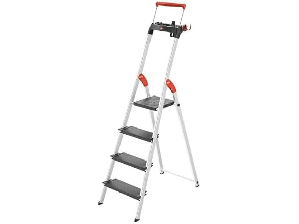 Hailo L100 Topline 4-Step Aluminum Step Ladder: $153