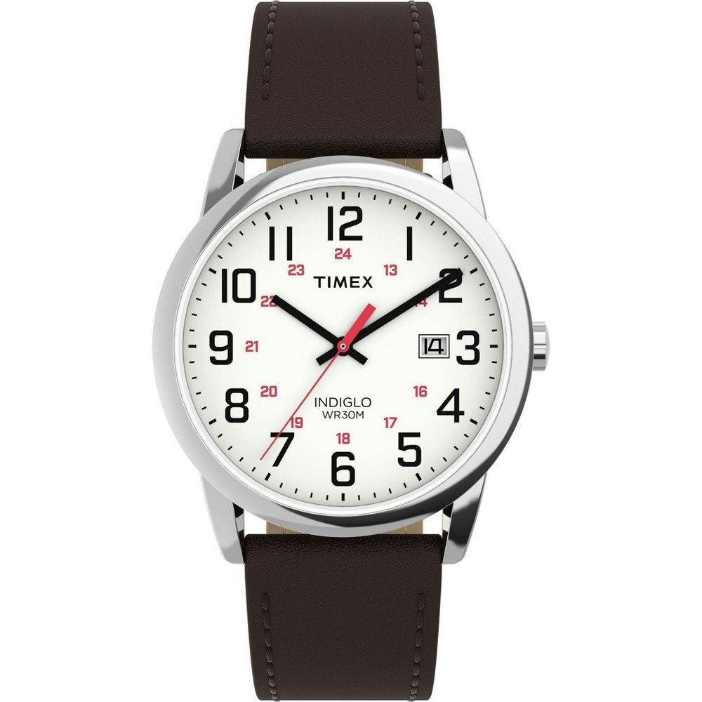 Timex Easy Reader Leather Strap Watch: $75 Timex Easy Reader Leather Strap Watch: $75