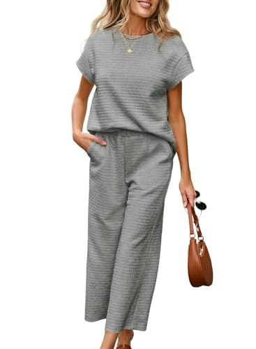 Shewin Women's Two-Piece Textured Lounge Set: $14.99 Shewin Women's Two-Piece Textured Lounge Set: $14.99