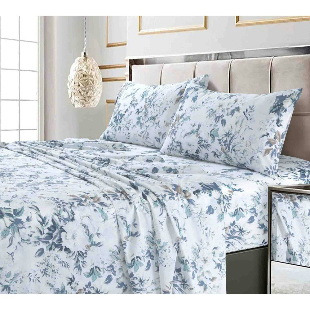 Tribeca Living 300-Thread Count Printed Sateen Full Sheet Set: $58.99 Tribeca Living 300-Thread Count Printed Sateen Full Sheet Set: $58.99