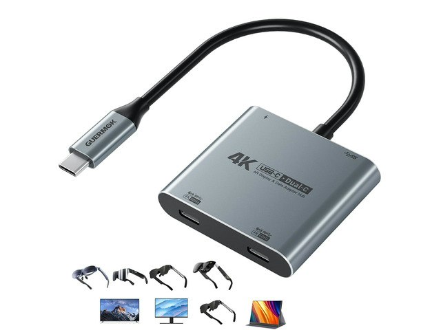 Guermok 4-in-1 Dual USB-C Display Hub: $73.98 Guermok 4-in-1 Dual USB-C Display Hub: $73.98
