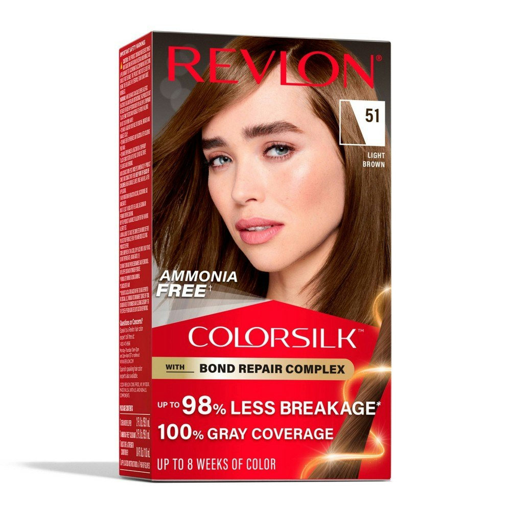 Revlon ColorSilk Permanent Hair Color 51 Light Brown: $5.49