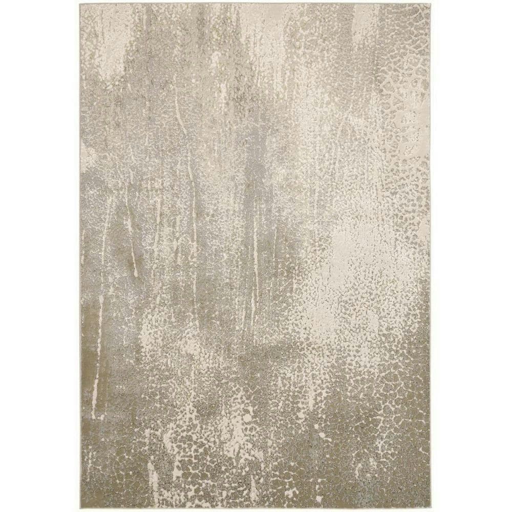 2' x 8' Gray and Ivory Abstract Area Rug: $932.99
