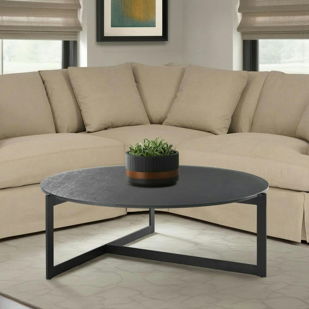 Krike 42-inch Round Glass Coffee Table: $899.20 Krike 42-inch Round Glass Coffee Table: $899.20
