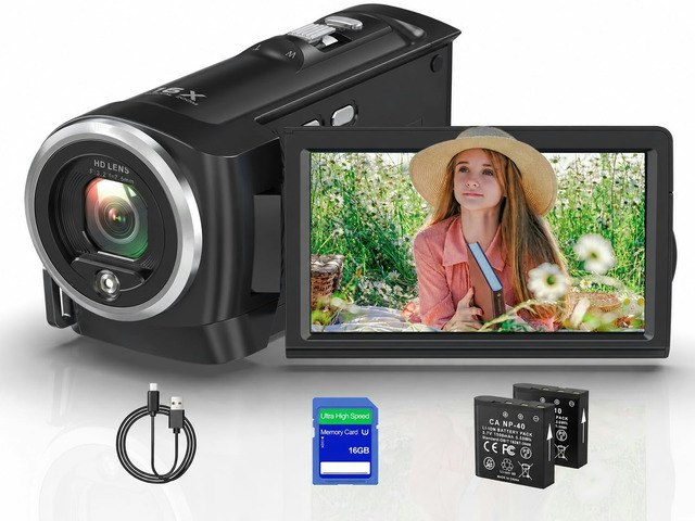 2.7K 56MP Camcorder w/ 16GB SD Card: $89.99