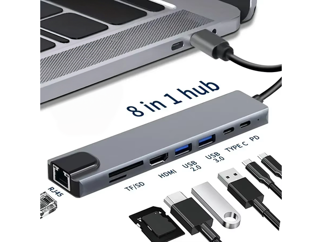 8-in-1 USB-C Hub Adapter: $22.26 8-in-1 USB-C Hub Adapter: $22.26