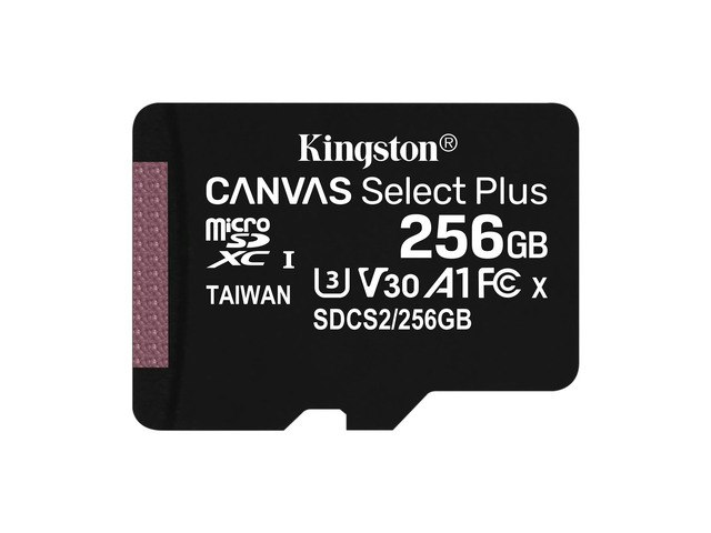 Kingston Canvas Select Plus 256GB microSDXC Memory Card: $54.95 Kingston Canvas Select Plus 256GB microSDXC Memory Card: $54.95