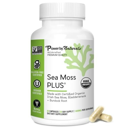 Power By Naturals Organic Irish Sea Moss Capsules: $19.34 Power By Naturals Organic Irish Sea Moss Capsules: $19.34