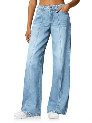 Cicy Bell Women's High-Waisted Wide-Leg Stretchy Denim Pants: $29.98 Cicy Bell Women's High-Waisted Wide-Leg Stretchy Denim Pants: $29.98