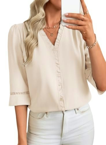 Evaless V-Neck Casual Blouse: $14.98 Evaless V-Neck Casual Blouse: $14.98
