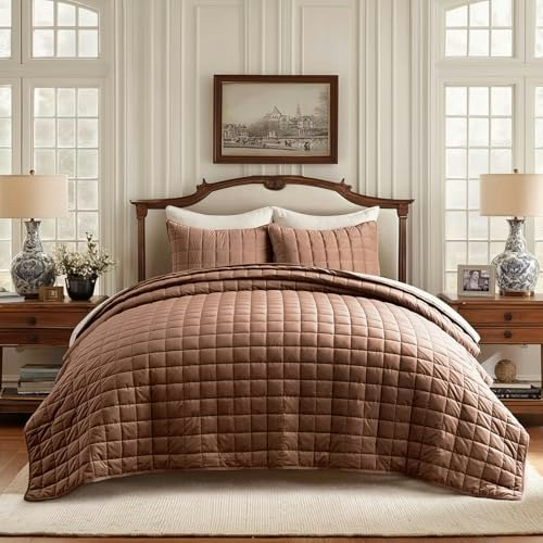 EverGrace Queen Box Stitch Pearl Velvet Quilt Set: $49.99 EverGrace Queen Box Stitch Pearl Velvet Quilt Set: $49.99