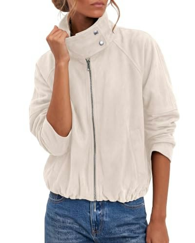 Luvamia Women's Faux Suede Bomber Jacket: $39.98 Luvamia Women's Faux Suede Bomber Jacket: $39.98