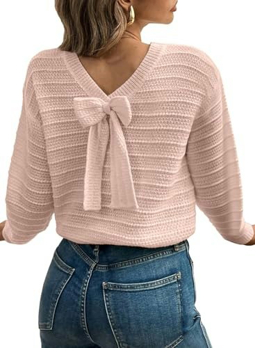 Evaless Women's Bow Knit Pullover Sweater: $27.98 Evaless Women's Bow Knit Pullover Sweater: $27.98