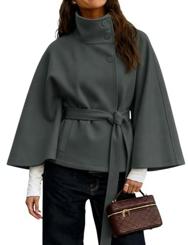 Hooever Women's Wool Blend Batwing Sleeve Poncho Jacket: $43.98 Hooever Women's Wool Blend Batwing Sleeve Poncho Jacket: $43.98