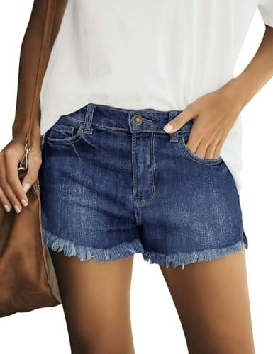 Luvamia Women's Mid Rise Denim Jean Shorts: $14.99 Luvamia Women's Mid Rise Denim Jean Shorts: $14.99