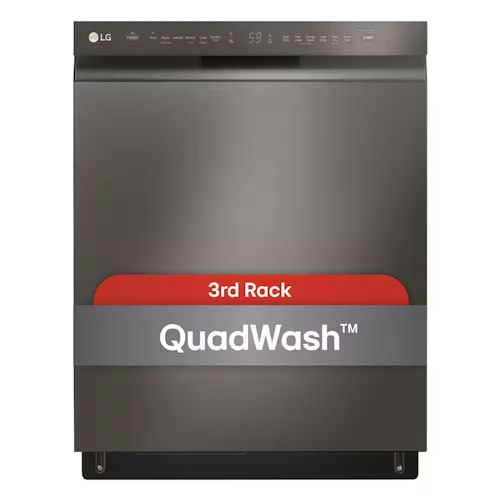 LG PrintProof Black Stainless Steel Front Control 24" Dishwasher for $570 in cart + free shipping