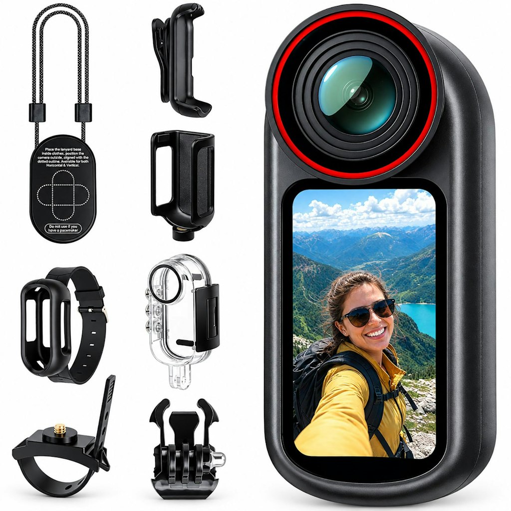 Hiicam 4K Mini Body Camera w/ 1.5" Screen: $86