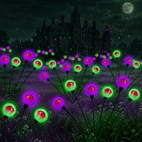 Halloween Eyeball LED Solar Light 6-Pack for $20 + free shipping w/ Prime
