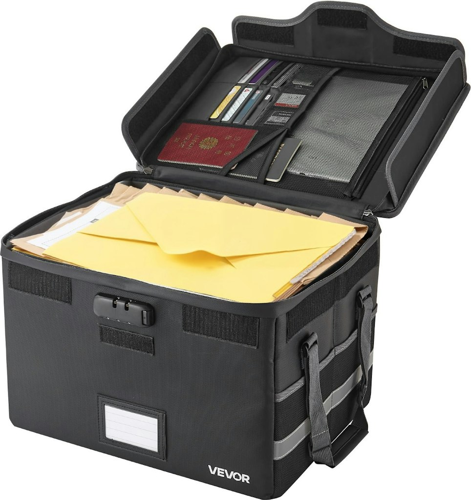 Vevor Fireproof Document Box w/ Lock: $22