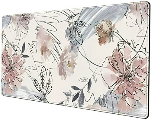 31.5" x 15.75" Abstraction Hand Painted Flowers Extended Desk Mat: $18.99 31.5" x 15.75" Abstraction Hand Painted Flowers Extended Desk Mat: $18.99