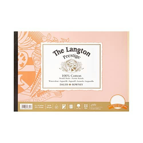 Daler-Rowney The Langton Prestige 14" x 10" 300gsm Hot-Pressed Watercolor Paper Pad 12-Pack: $46.93 Daler-Rowney The Langton Prestige 14" x 10" 300gsm Hot-Pressed Watercolor Paper Pad 12-Pack: $46.93