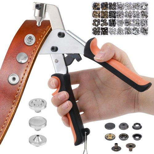 Heavy Duty Snap Fastener Tool w/ 100 Sets for $18 + free shipping w/ Prime