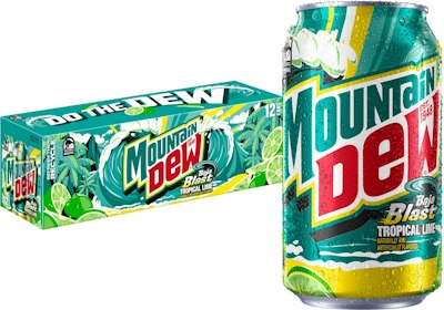Mountain Dew Baja Blast 12-oz. Can 12-Pack for 3 for $13 + free shipping w/ Prime
