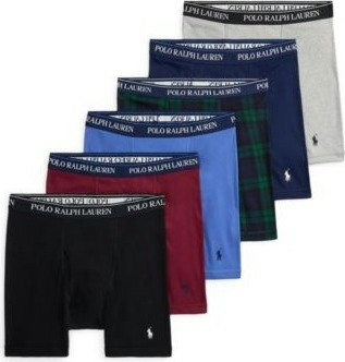 Polo Ralph Lauren Men's Classic-Fit Cotton Boxer Briefs 6-Pack for $48 + free shipping